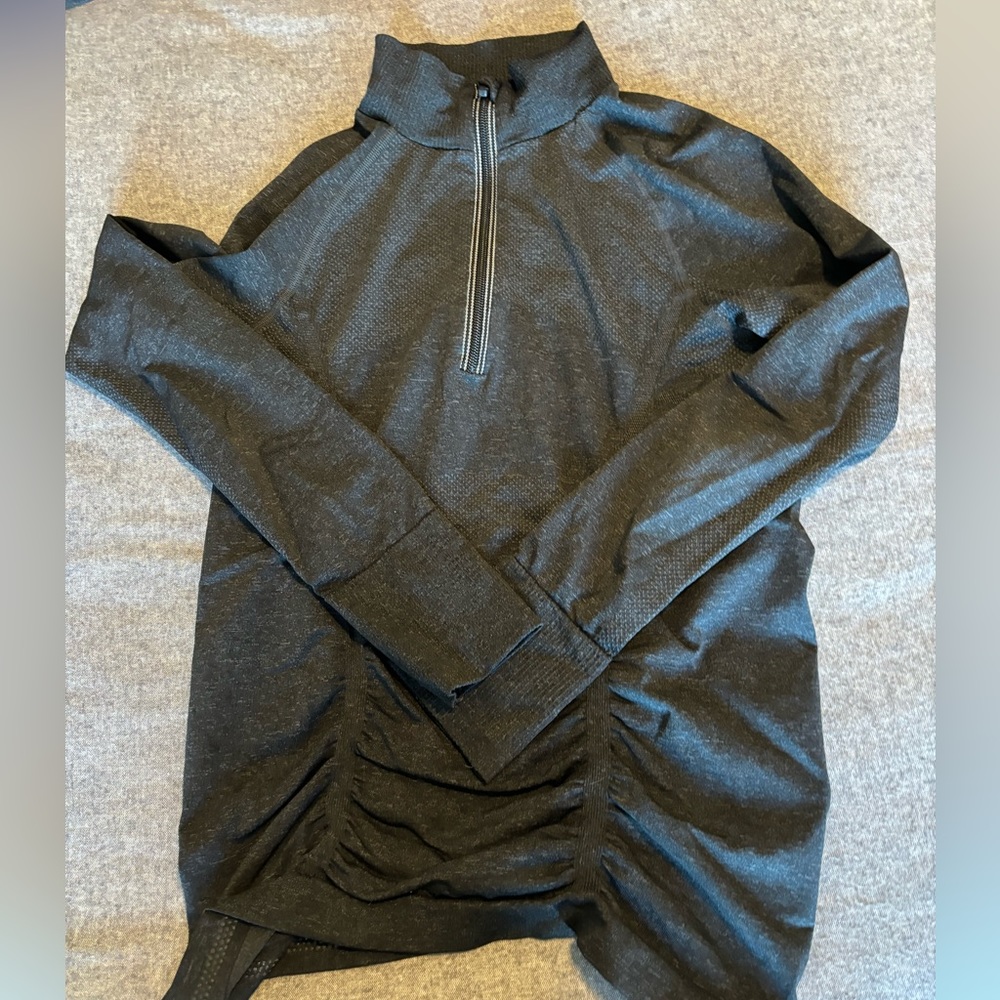 Athleta black gray quarter‎ zip pull over S